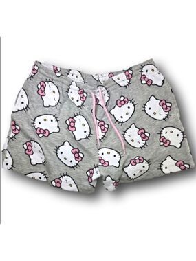 Women's Hello Kitty by Sanrio Gray Pink Pajama Shorts XL